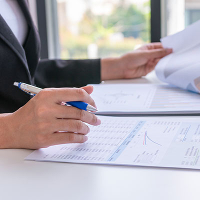 analyzing tax paperwork