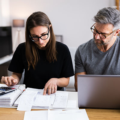 couple going over paperwork